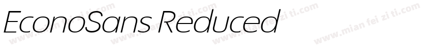 EconoSans Reduced字体转换